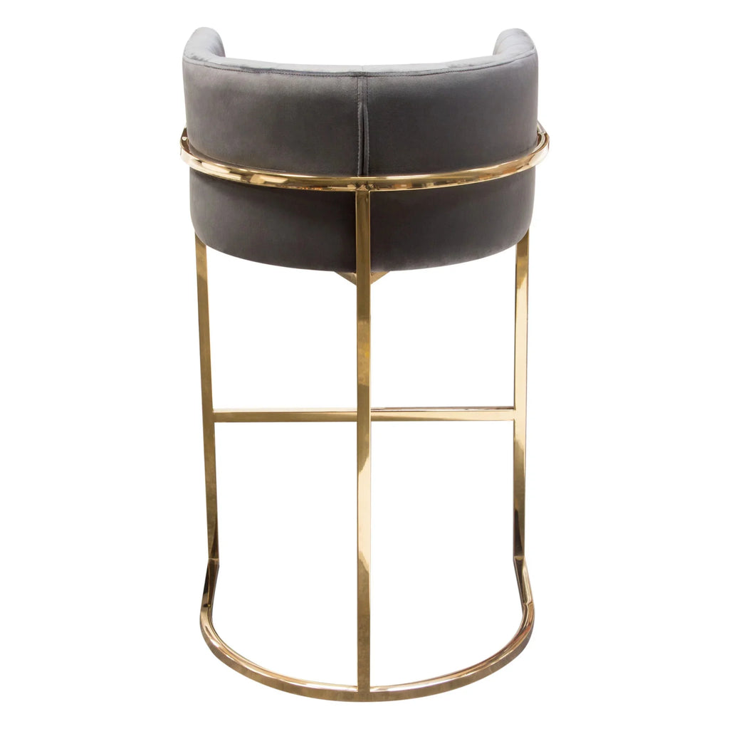 Grey Velvet Bar Height Chair O799164