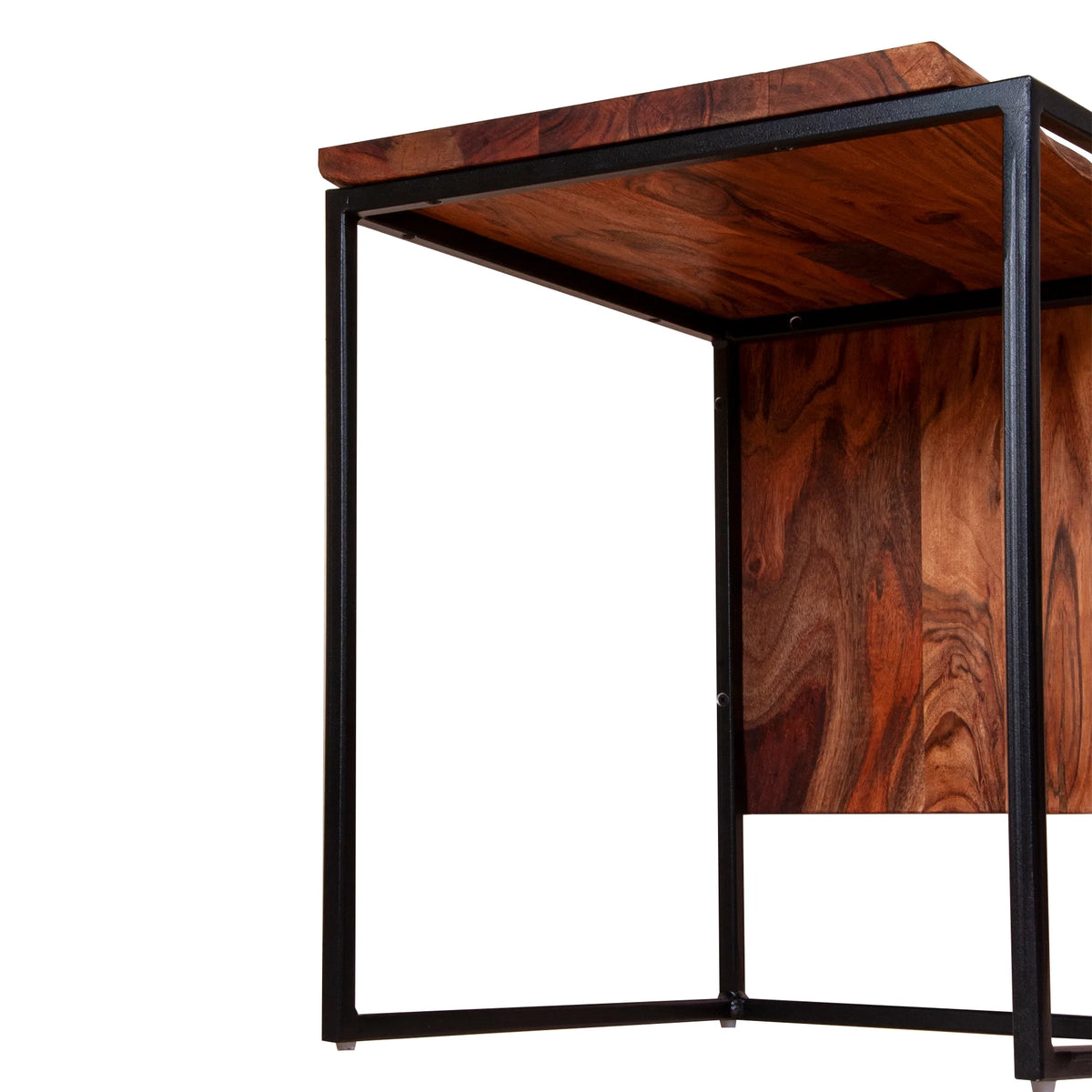 21 Inch Solid Acacia Wood Live Edge Side Table B18474