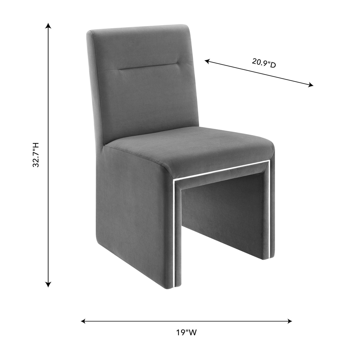 Grey Performance Velvet Dining Chair Z678906