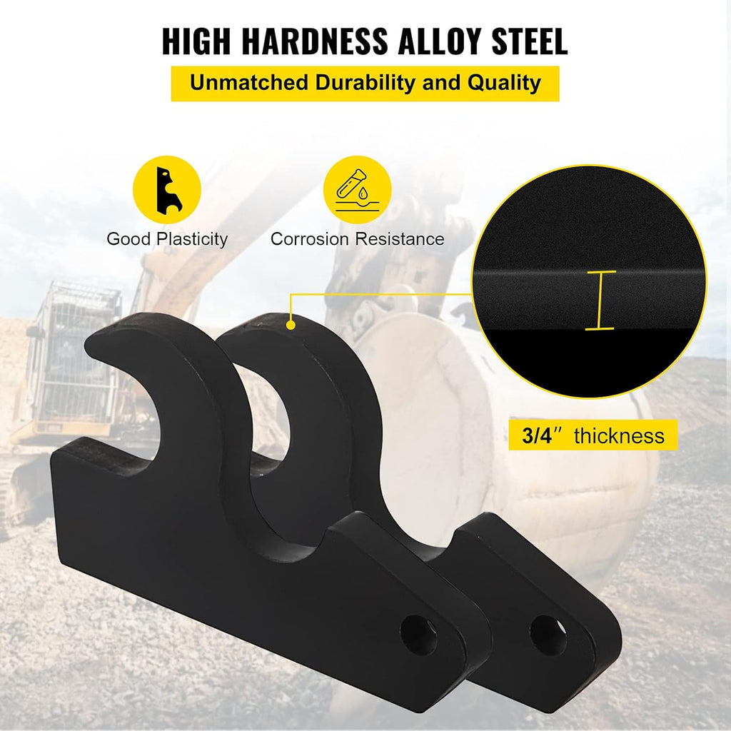 2pcs Black-Coating Steel Bucket Ears Attachment U576