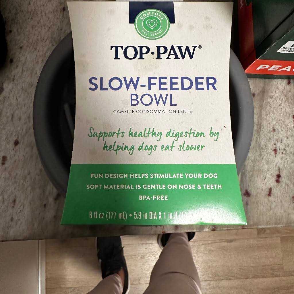 Grey Puzzle Slow-Feeder Dog Bowl Z543