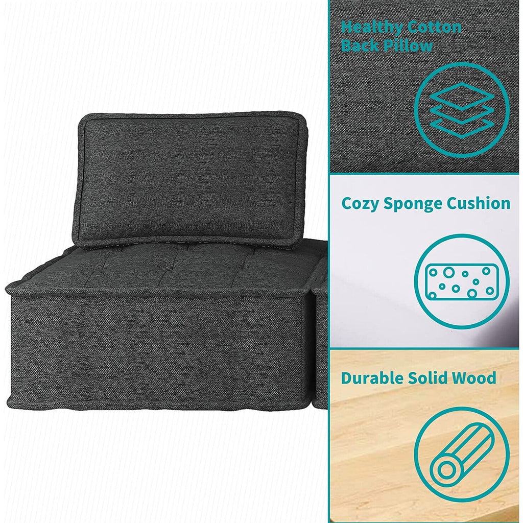 Dark Grey Modular Sectional Sofa Couch K222923