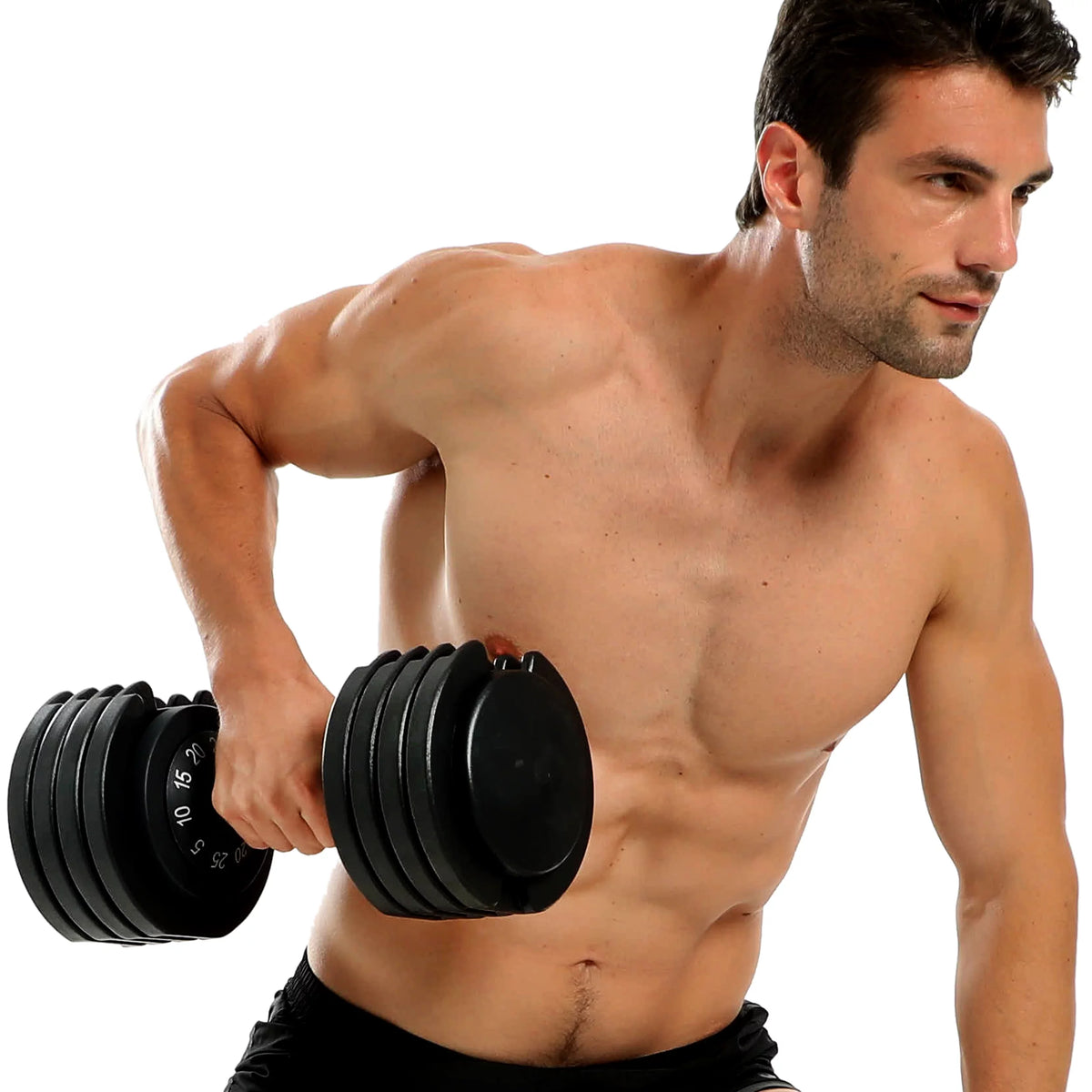 10-50 lb Adjustable Dumbbell, Black B35408