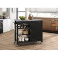 Black/Stainless Steel Kitchen Cart K65743