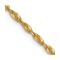10k Gold 1.8mm Rope Chain Necklace 22 Inch S6409
