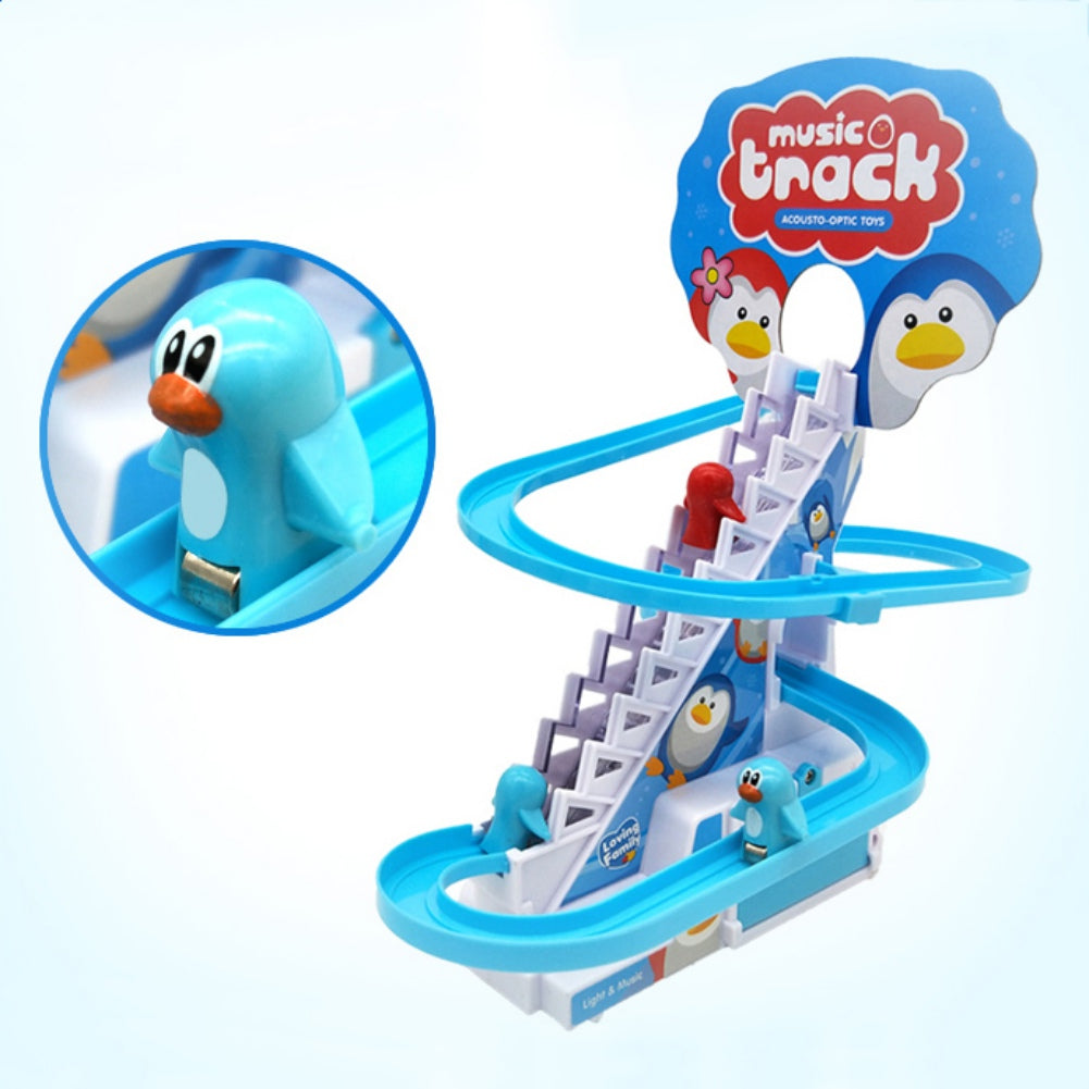 Electric Climbing Stairs Toy Rail Car Roller Coaster Set N1946