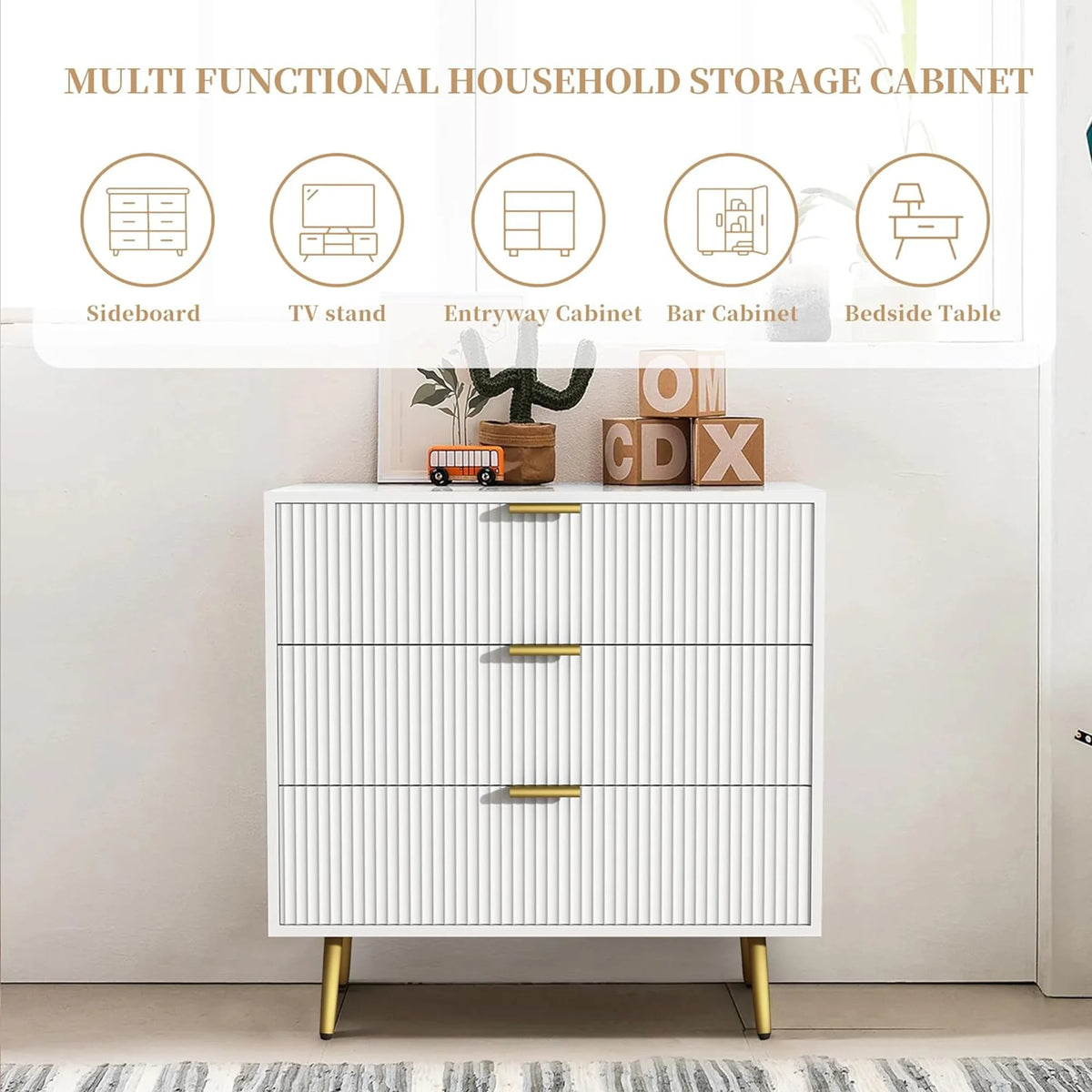 Modern 6 Drawer Wood Dresser O931414