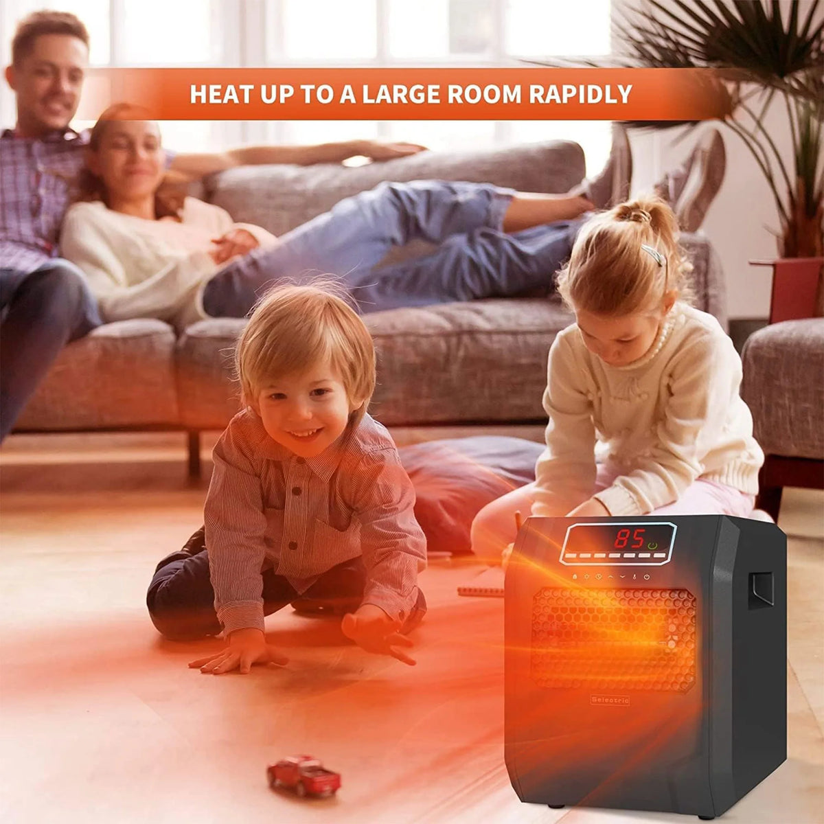 Electric Space Heater with Remote Control (2 Pack) S13610