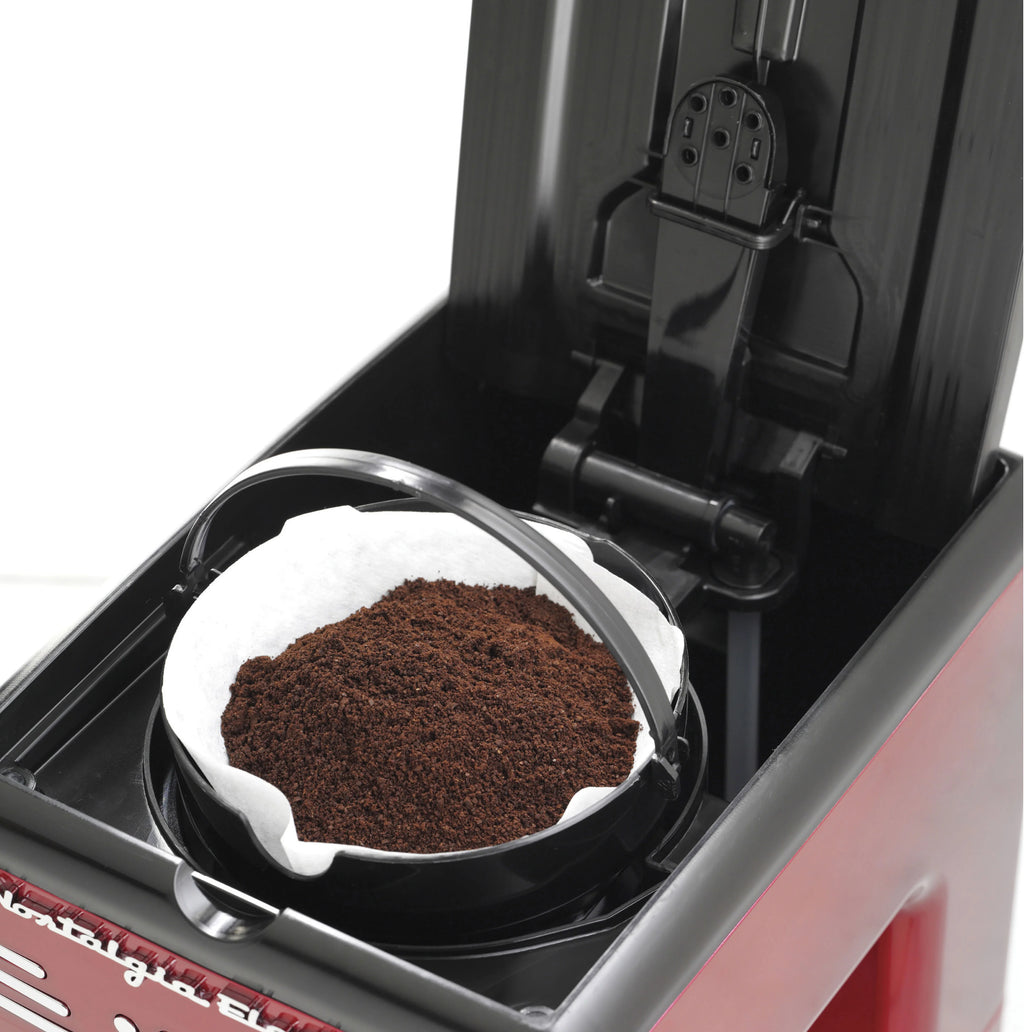 Red 12-Cup Programmable Retro Coffee Maker K5053
