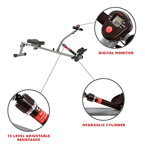 Compact Adjustable Rowing Machine with 12 Levels of Resistance Z46817