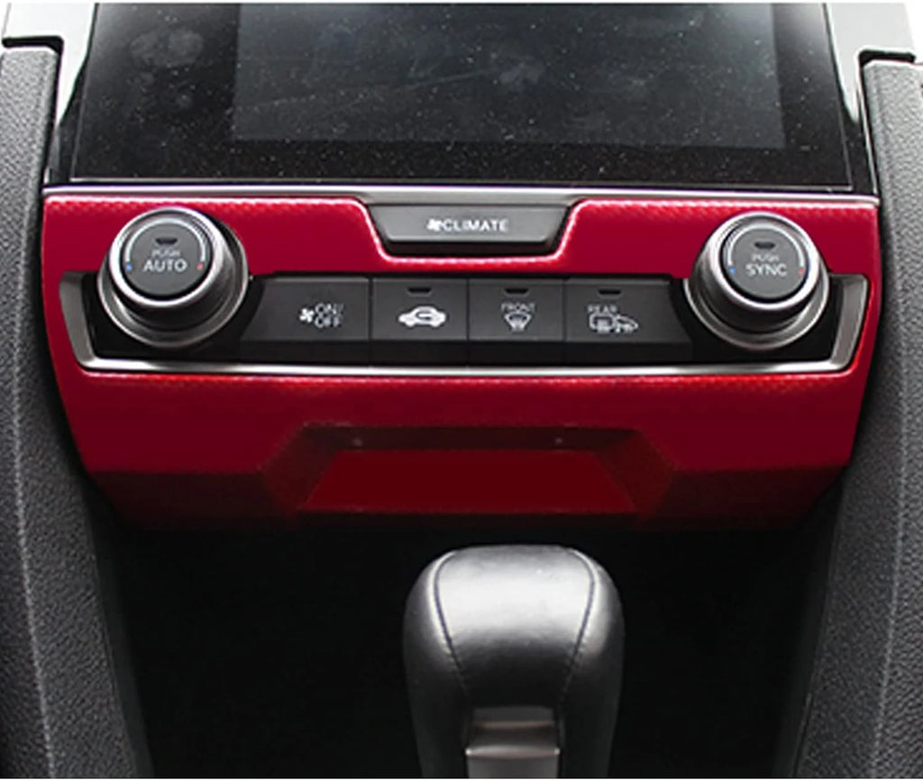 Interior Center Console Panel Gear Shift Button Frame Trim Kit Sporty Red R960294