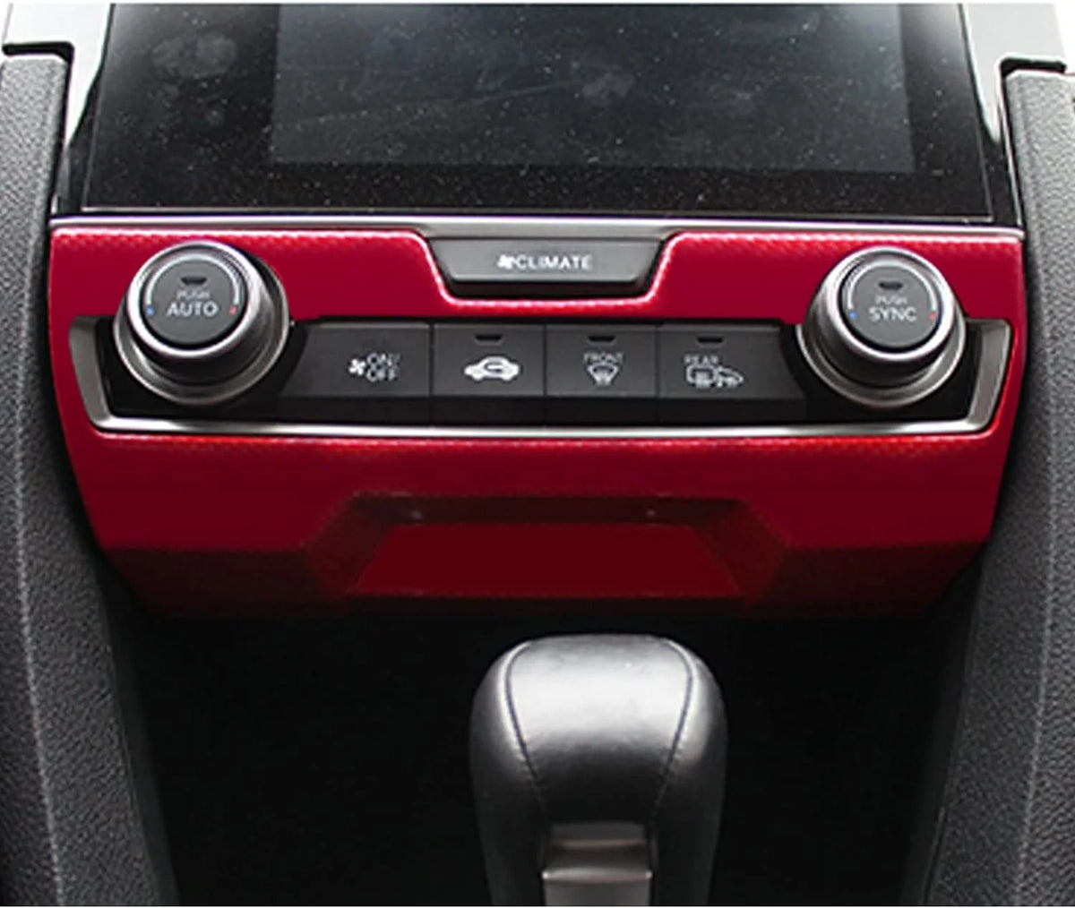 Interior Center Console Panel Gear Shift Button Frame Trim Kit Sporty Red R960294