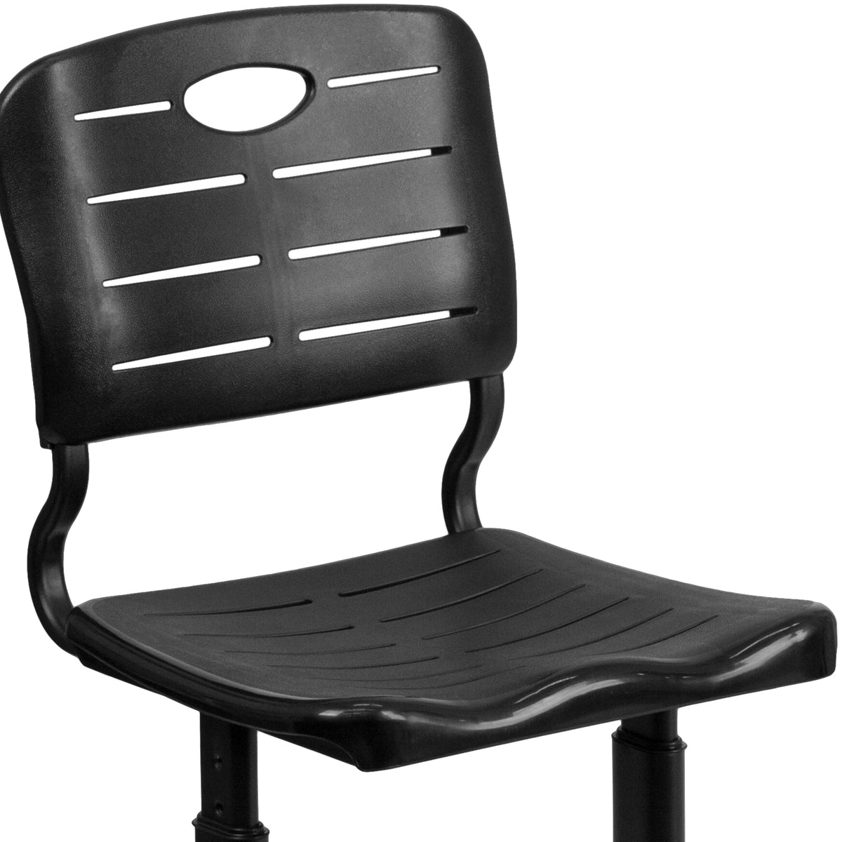 Adjustable Height Black Student Chair with Pedestal Frame V8366