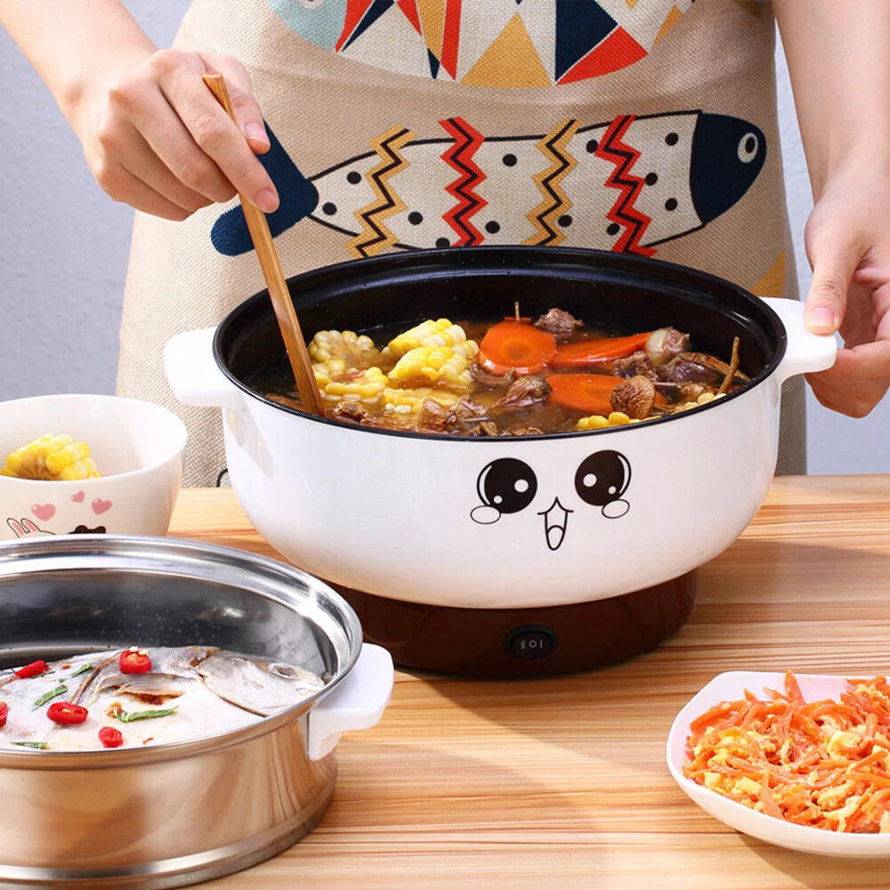Multifunction Electric Skillet Non Stick Cooker with Steamer Z2621