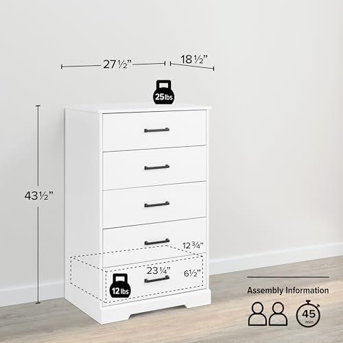 Black 5 Drawer Chest of Drawers R3806