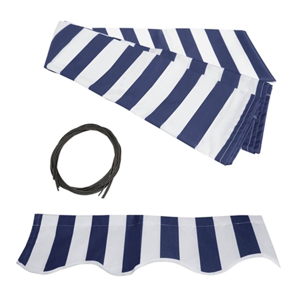 10 x 8 ft. Black Frame Retractable Patio Canopy Awning C479888