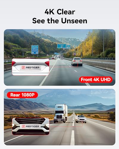 4K Dash Cam Front Rear with 32GB Card Y300977
