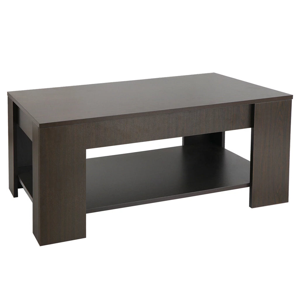 Lift Top Coffee Table with Hidden Storage Brown F6745