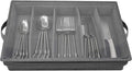 Gray Flatware Storage Chest with Clear Lid P105583