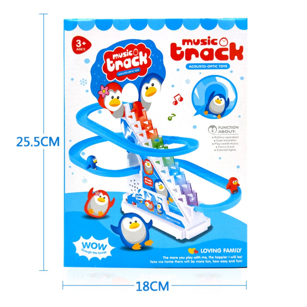 Electric Climbing Stairs Toy Rail Car Roller Coaster Set N1946