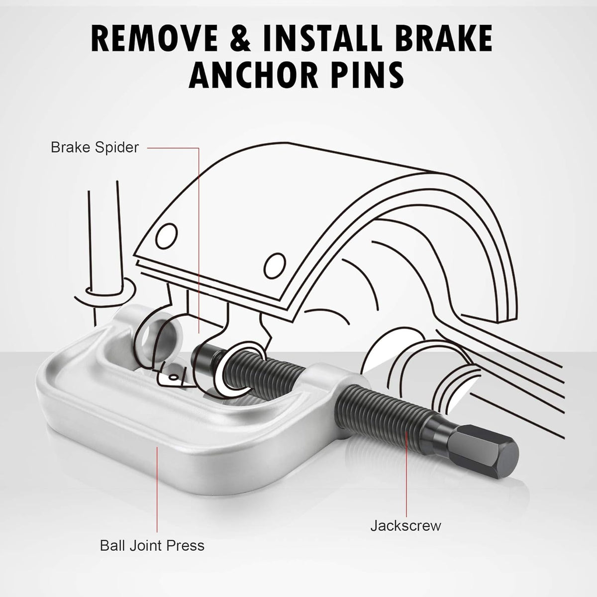 Ball Joint Press & U Joint Removal Tool Kit with 4x4 Adapters D11358