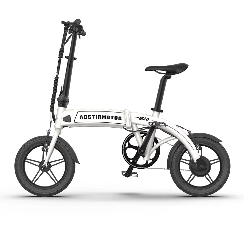 14 Electric Bike, 350W 7.5Ah/36V Lightweight Folding Electric Bicycles (White) S162519