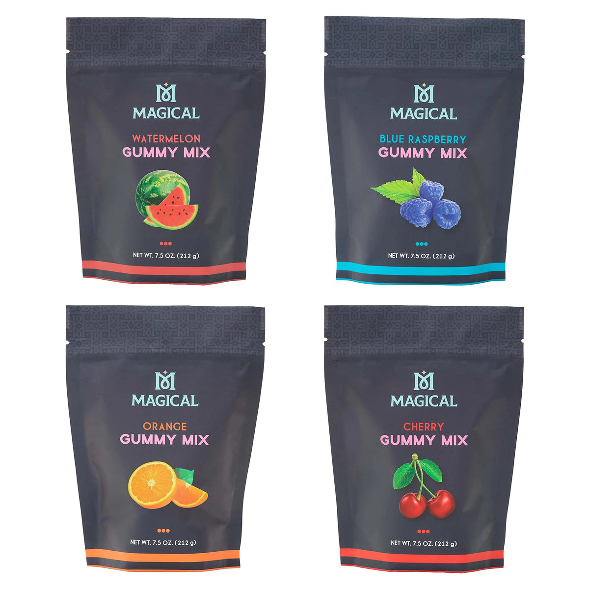 Cherry Watermelon Blue Raspberry Orange Gummy Mix 4 Pack D81534