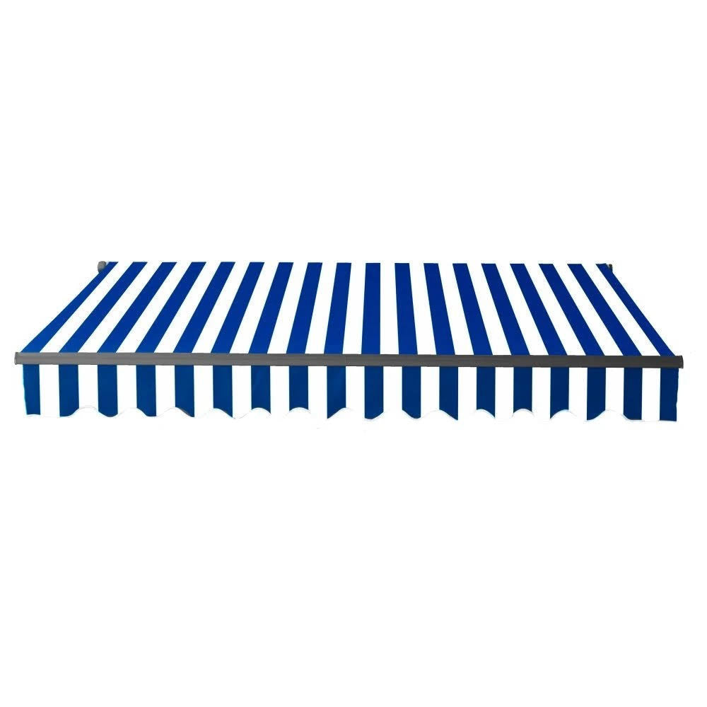 10 x 8 ft. Black Frame Retractable Patio Canopy Awning C479888