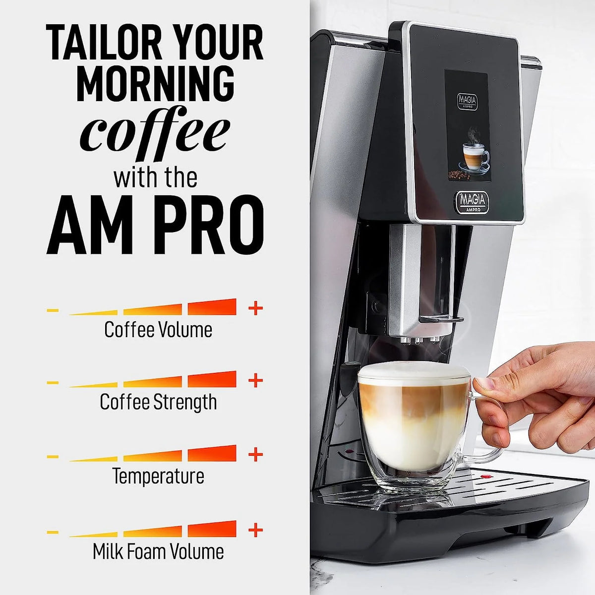 Automatic Espresso Machine with Grinder and Milk Frother F493715