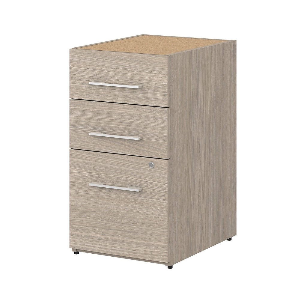 Modern Hickory 3-Drawer File Cabinet N947