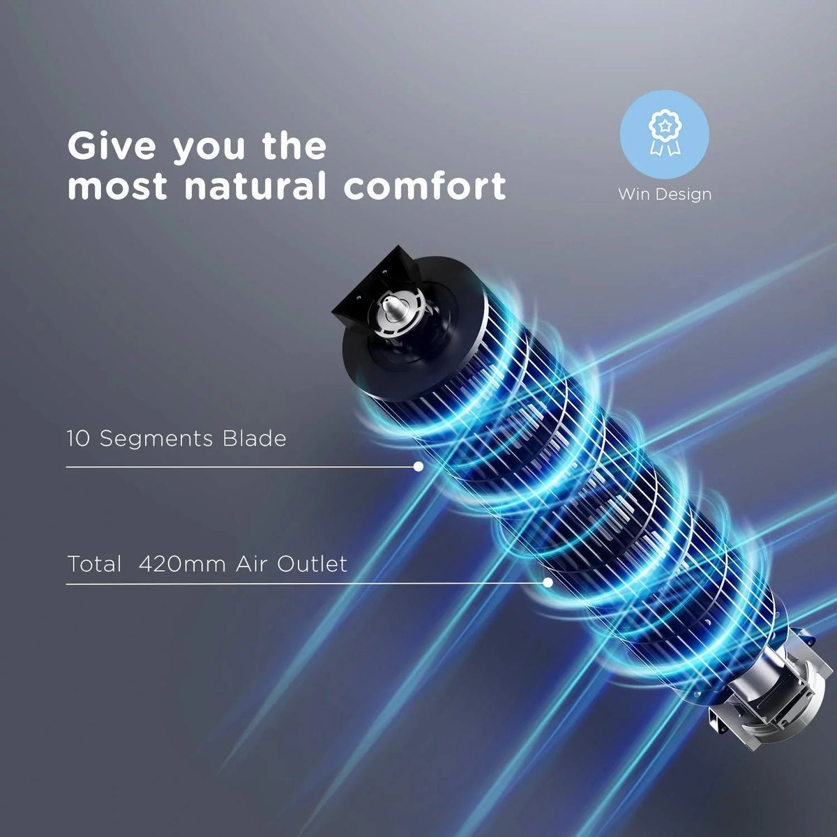 40 Oscillating Tower Fan with Remote, Black I5979