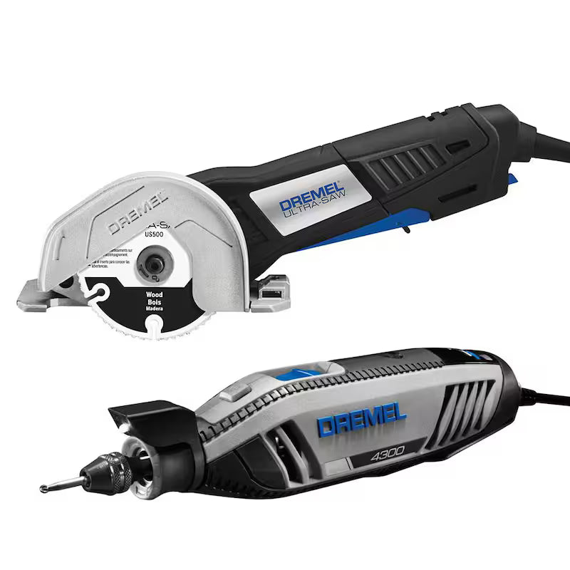 1.8 Amp Variable Speed Corded Rotary Tool Kit with 7.5 Amp Compact Saw Kit T7229
