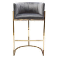 Grey Velvet Bar Height Chair O799164