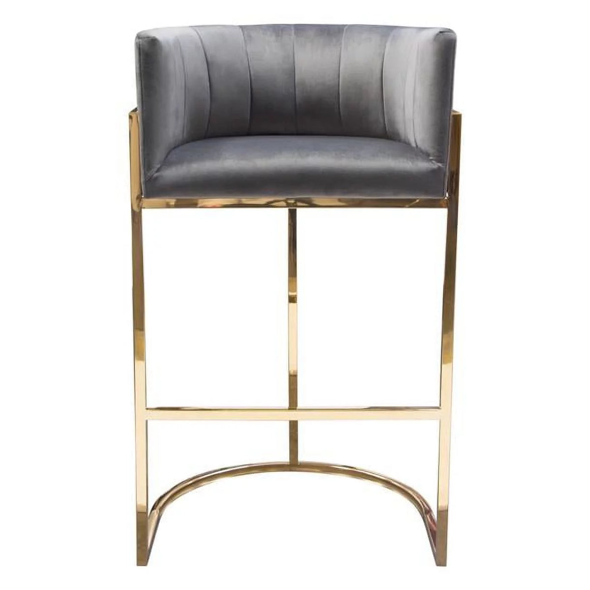 Grey Velvet Bar Height Chair O799164