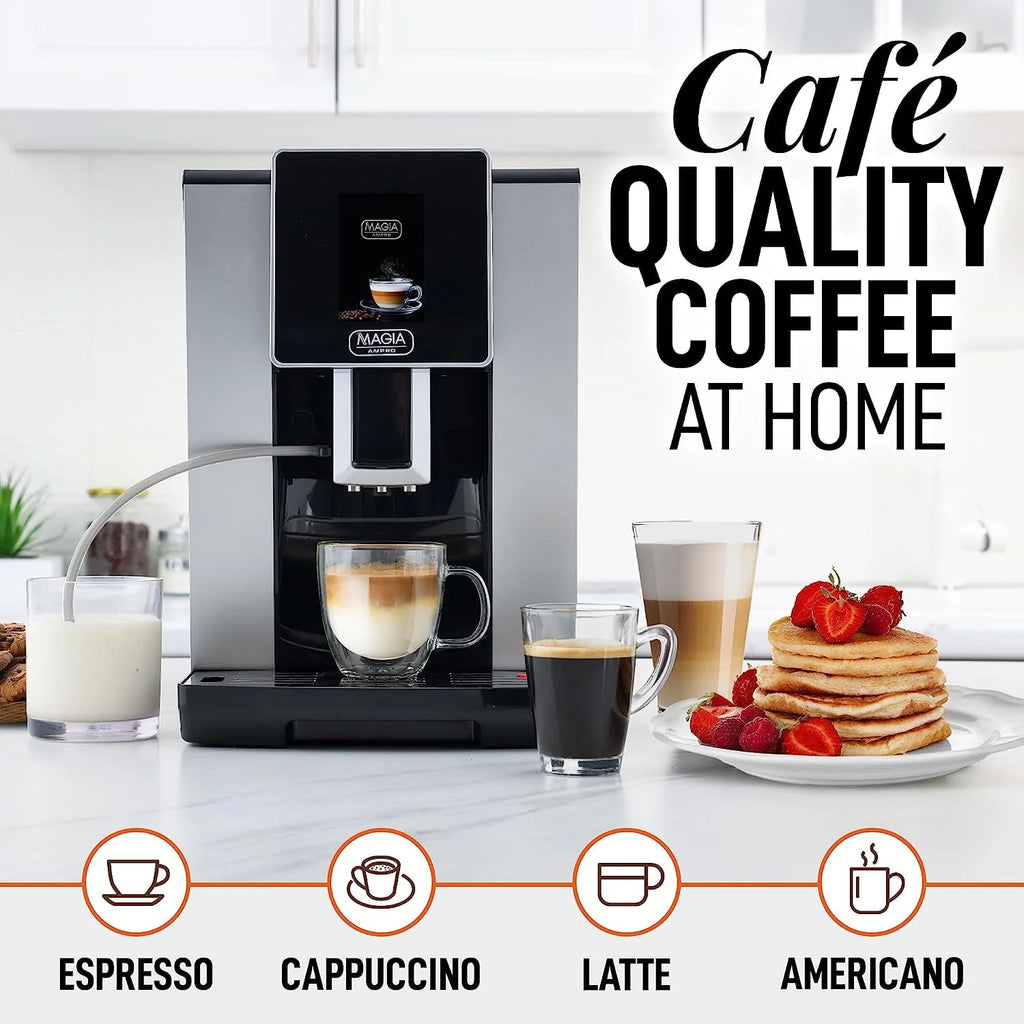 Automatic Espresso Machine with Grinder and Milk Frother F493715