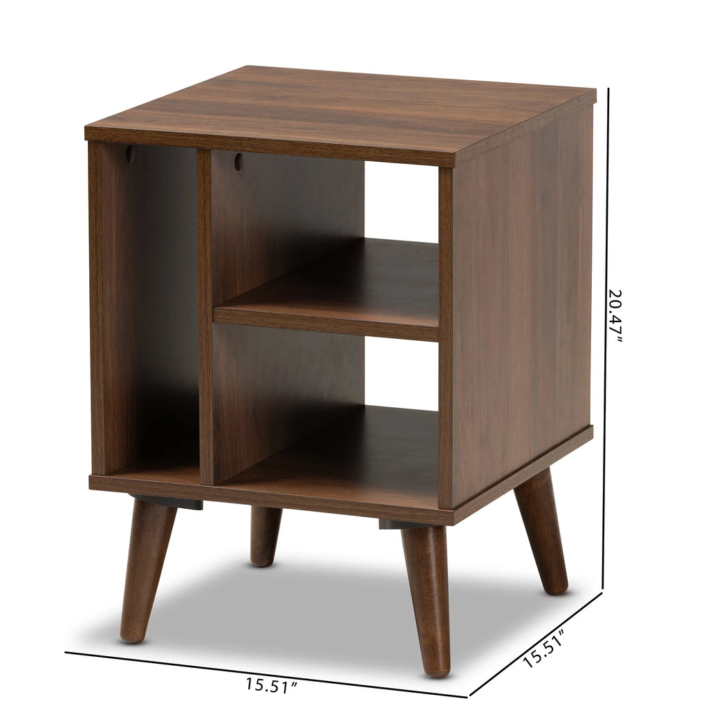 Walnut Finished Wood End Table L187