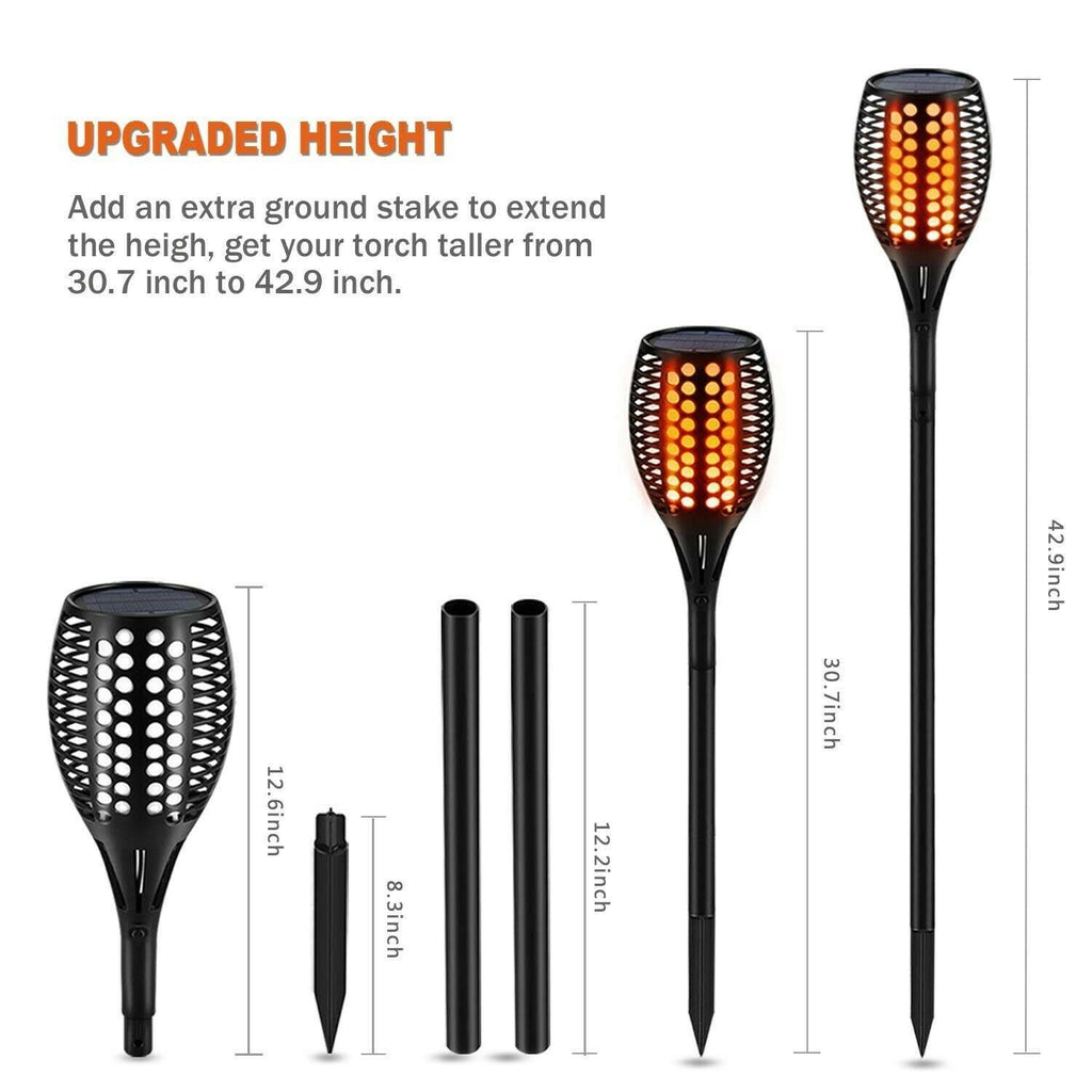Solar Torch Lights Waterproof Flickering Flame Torches B841
