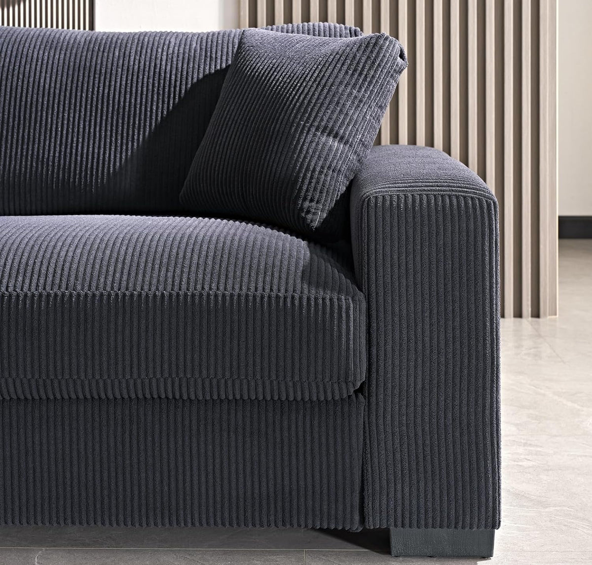 Corduroy Sofa with 2 Toss Pillows C1247