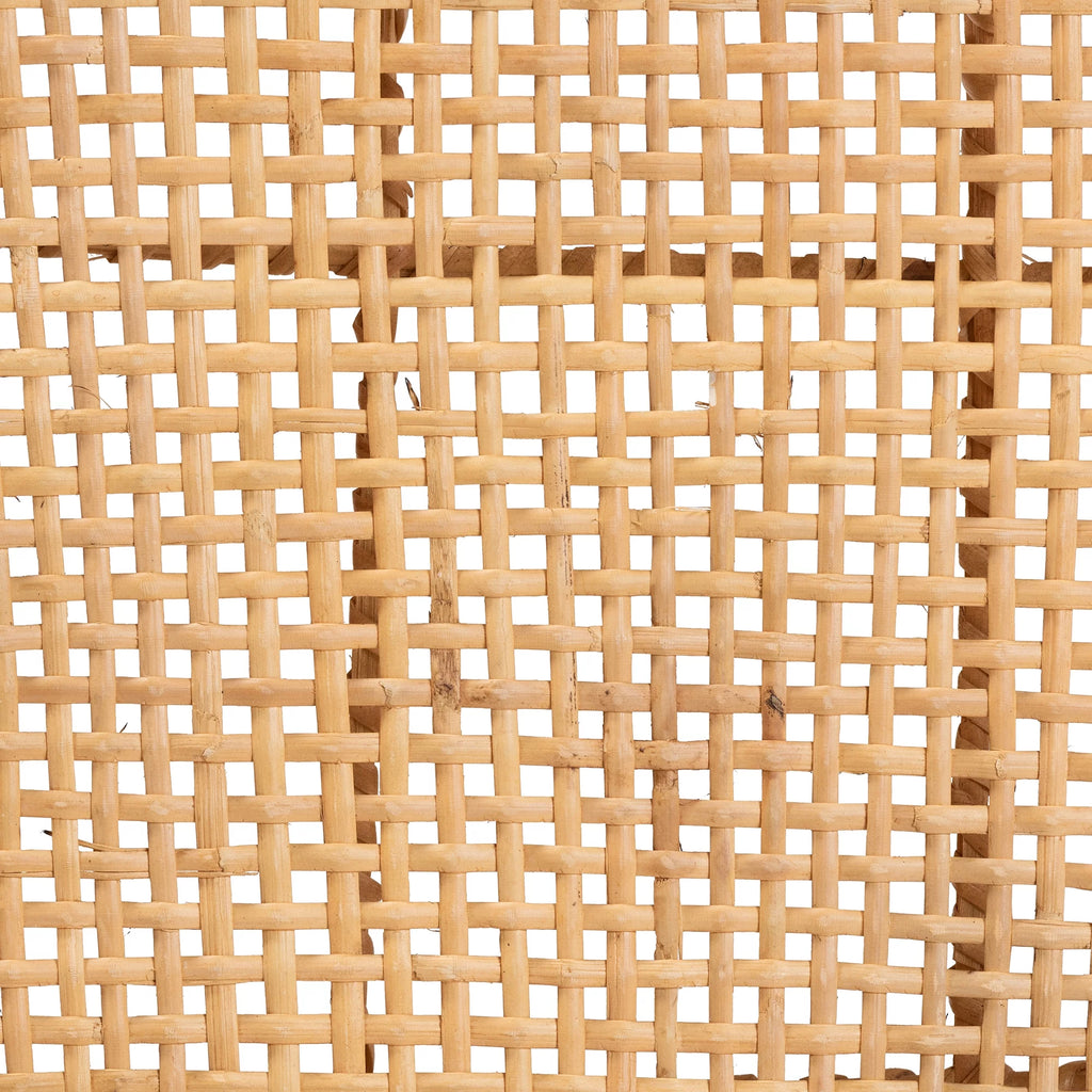 Natural Rattan and Walnut Brown Wood Counter Stool B240775
