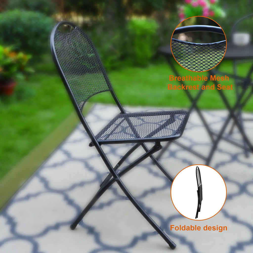 3 Pieces Metal Folding Bistro Set M6717