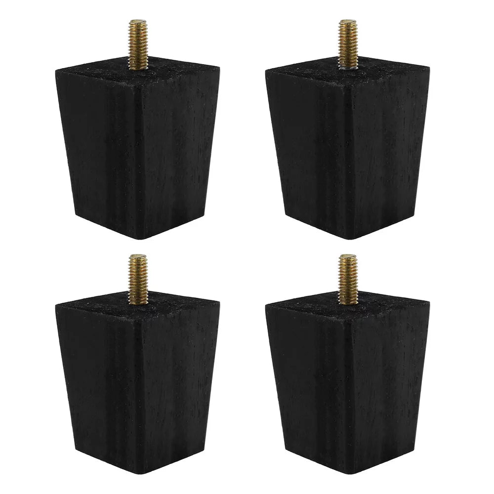 4PCS Wooden Furniture Legs Black 6CM X397439