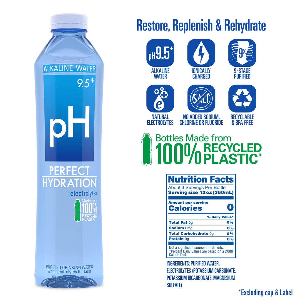 12 pack 1 Liter Alkaline Drinking Water Z378