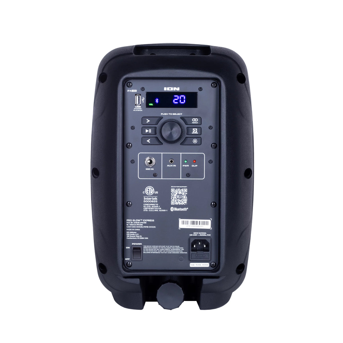 High-power Bluetooth-enabled speaker system with lights T95216