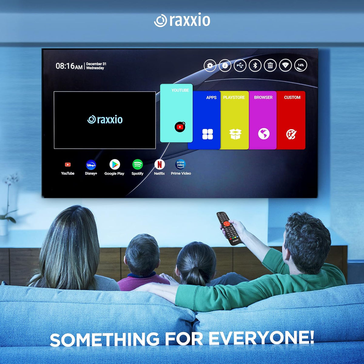 Android TV Box with 4K, 4GB RAM, 64 GB ROM, WiFi, USB 3.0, Bluetooth, HDMI Cable and Remote Control K46872