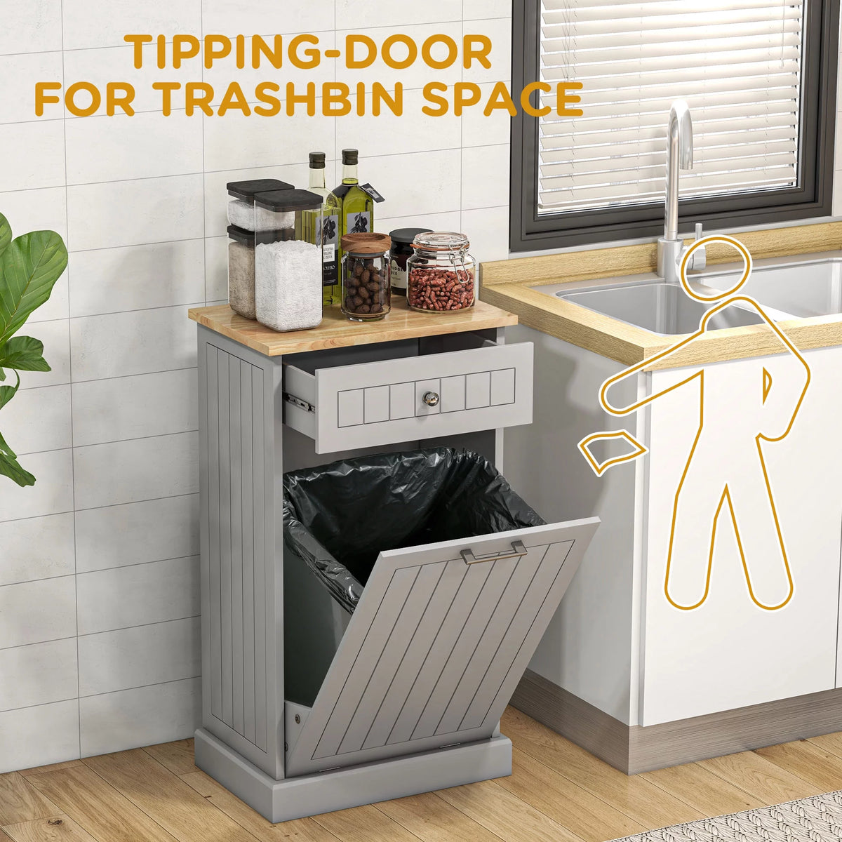 Tilt Out Trash Bin Cabinet K7378
