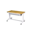 46 in. W White Adjustable Height Worktable with 2-Drawers P15008
