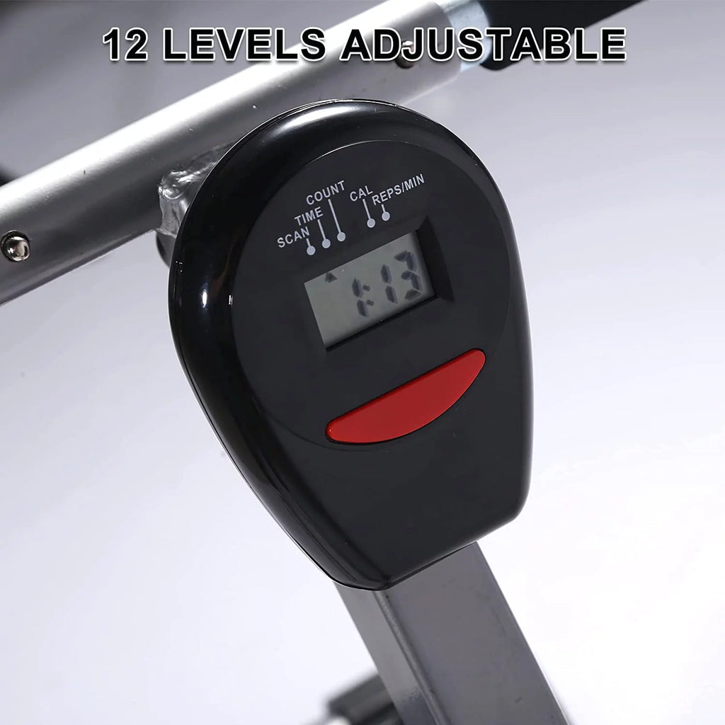 Rowing Machine with Digital Monitor Black B618