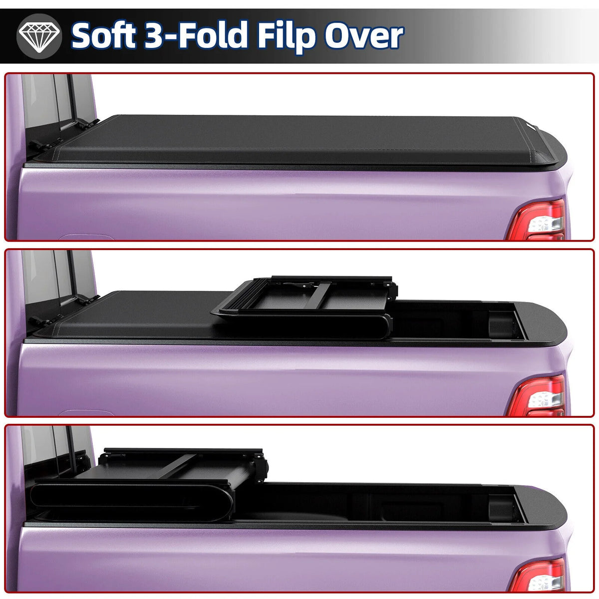5 Feet Soft Tri-fold Truck Bed Tonneau Cover M721