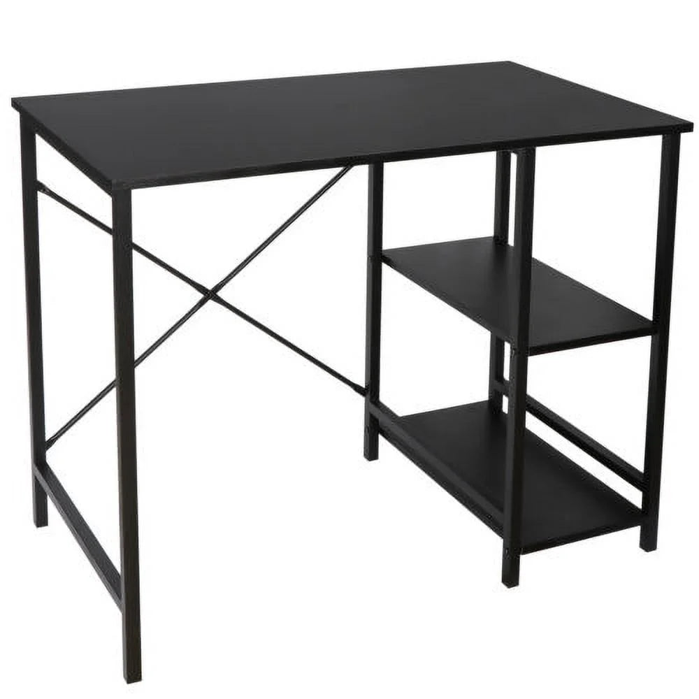 Black 2 Tier Computer Desk B5702