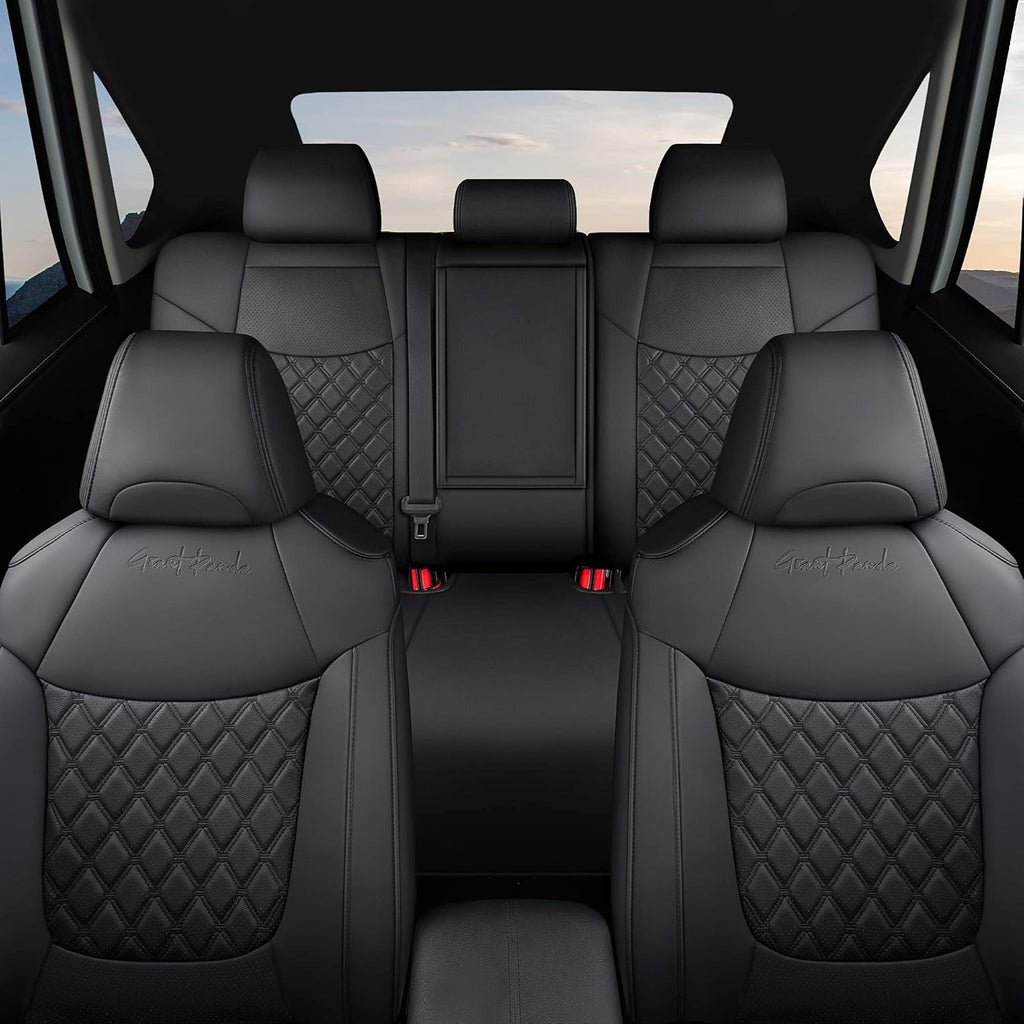 Grey Pu Leather Car Seat Covers Full Set for Toyota RAV4 W7958